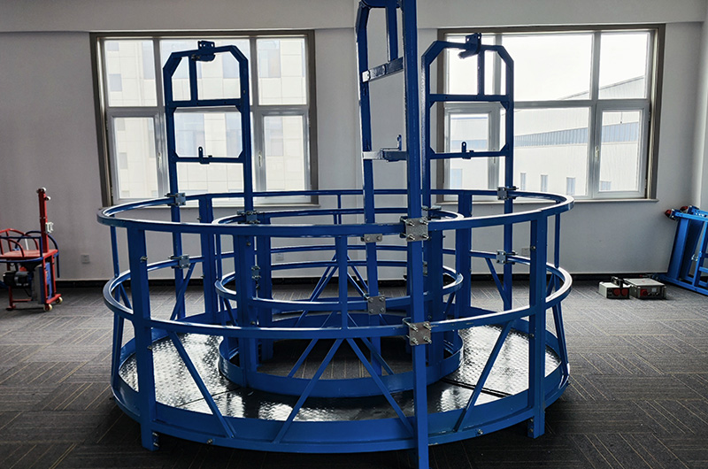 Considerações ambientais para andaimes suspensos circulares